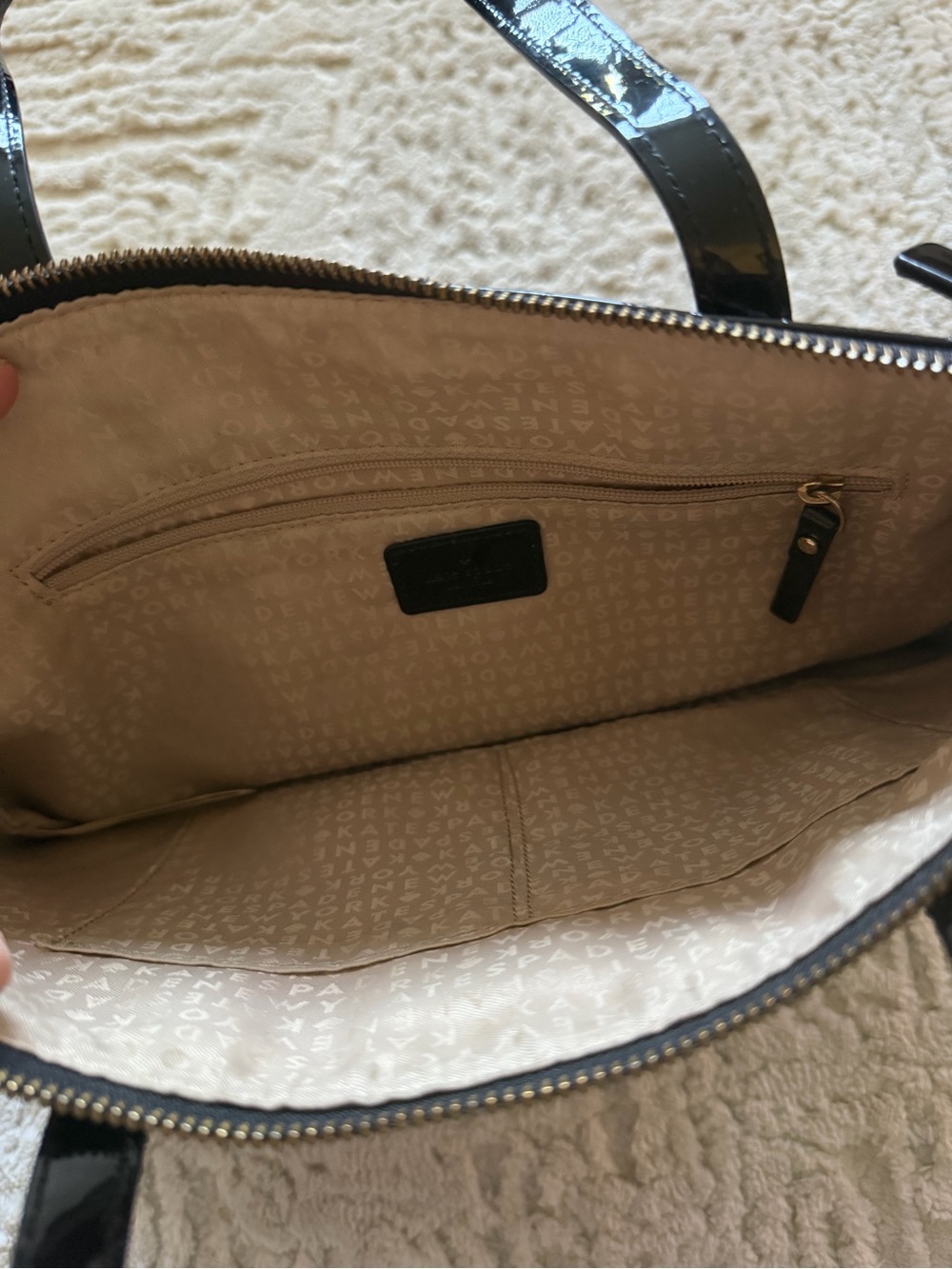 Kate Spade Black Patent Tote Bag - Picture 3 of 5